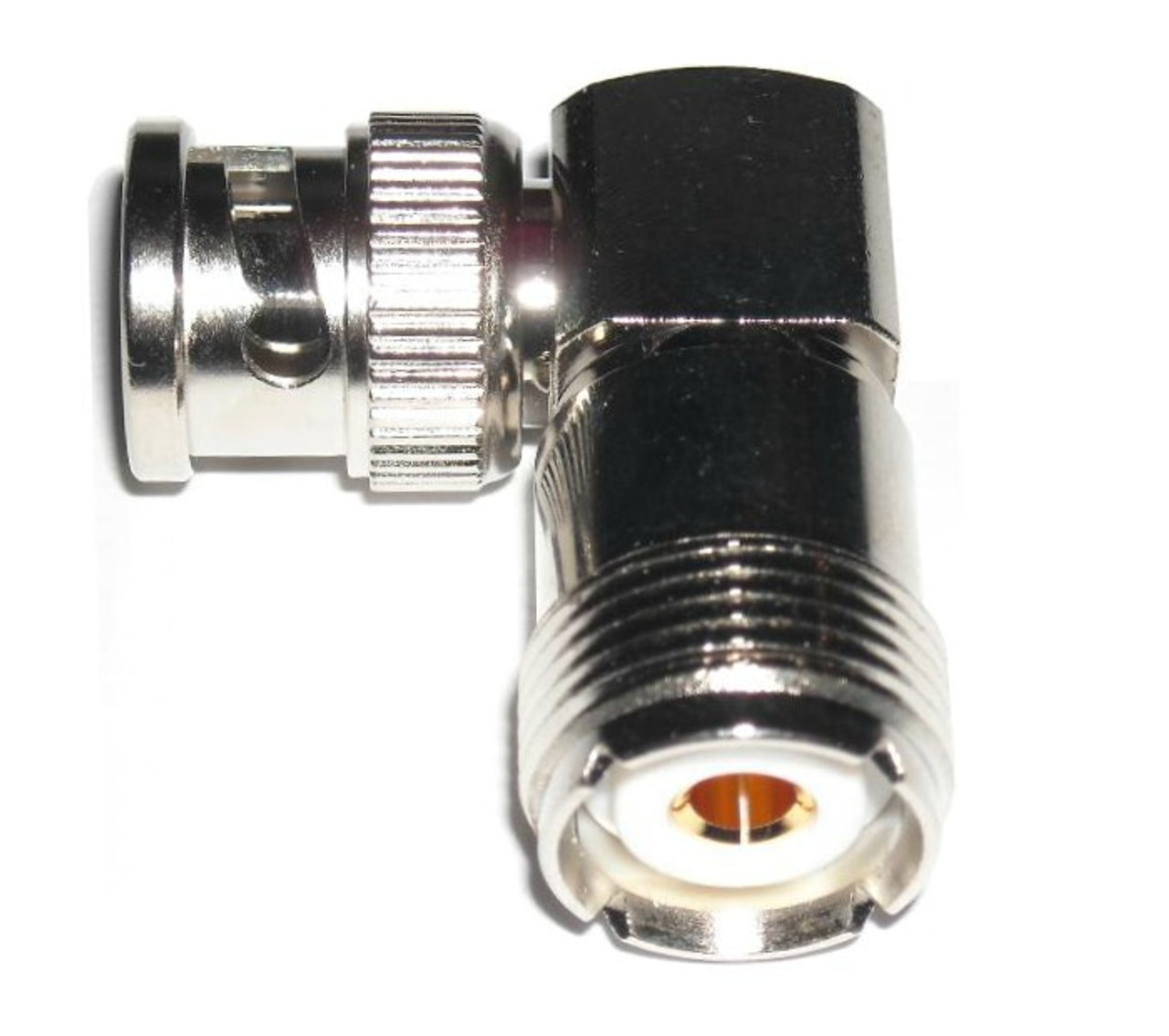BNC-Male to UHF-Female Right Angle Coaxial Adapter Connector ARS-G060-RA