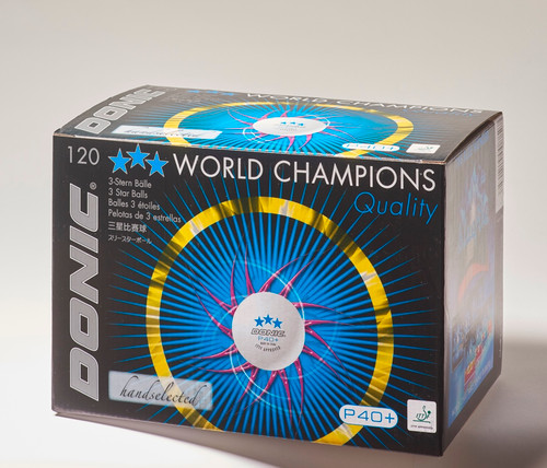 Balls Donic P 40+ Poly 3* White (120) Ping Pong Depot Table Tennis Equipment