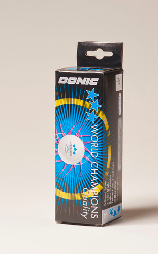 Balls Donic P 40+ Poly 3* White (3) Ping Pong Depot Table Tennis Equipment
