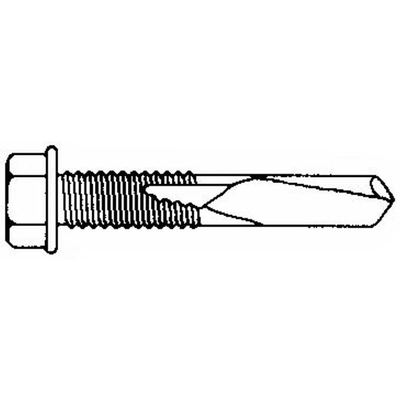 1/420 Hex Washer Head Specialty Self Drilling Screw, 5 PT, 3/8 Drive