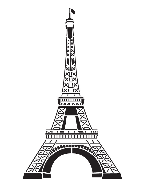 Eiffel Tower Art Stencil - 8-1/2