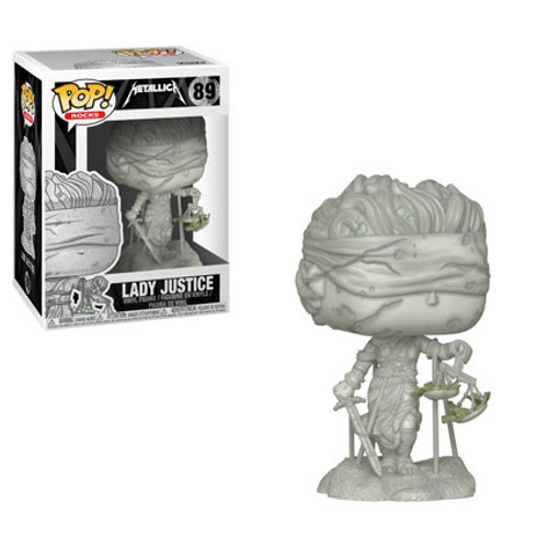Expand your Metallica collection with the iconic Lady Justice. Measuring approximately 3 3/4-inches tall, this Metallica Lady Justice Pop! Vinyl Figure #89 comes packaged in a window display box. Expand your Metallica collection with the iconic Lady Justice. Measuring approximately 3 3/4-inches tall, this Metallica Lady Justice Pop! Vinyl Figure #89 comes packaged in a window display box.