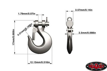 TOY RC4WD 1/10 Warn Winch Hook with safety latch SILVER detailed Decal sheet Z-S1011 TOY RC4WD 1/10 Warn Winch Hook with safety latch SILVER detailed Decal sheet Z-S1011
