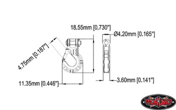 TOY RC4WD Warn 1/10 Premium Winch Hook STRONG w/latch Z-S1551 Scaler TOY RC4WD Warn 1/10 Premium Winch Hook STRONG w/latch Z-S1551 Scaler