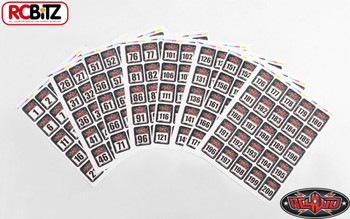 RC4WD Event Numbers Decal Sheets 1 200 Gate Truck Markers Race Number Z-L0090 RC4WD Event Numbers Decal Sheets 1 200 Gate Truck Markers Race Number Z-L0090
