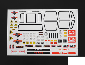 Generic Scale Body Decal Sticker Sheet Ver 2 Windows Lights RC4WD Z-B0054 RC Generic Scale Body Decal Sticker Sheet Ver 2 Windows Lights RC4WD Z-B0054 RC