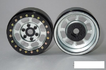 SSD 1.9" Steel Trail Beadlock Wheels SILVER SSD00079 Black Ring 6 lug Wheel Hex SSD 1.9" Steel Trail Beadlock Wheels SILVER SSD00079 Black Ring 6 lug Wheel Hex