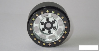 SSD 1.9" Steel Trail Beadlock Wheels SILVER SSD00079 Black Ring 6 lug Wheel Hex SSD 1.9" Steel Trail Beadlock Wheels SILVER SSD00079 Black Ring 6 lug Wheel Hex