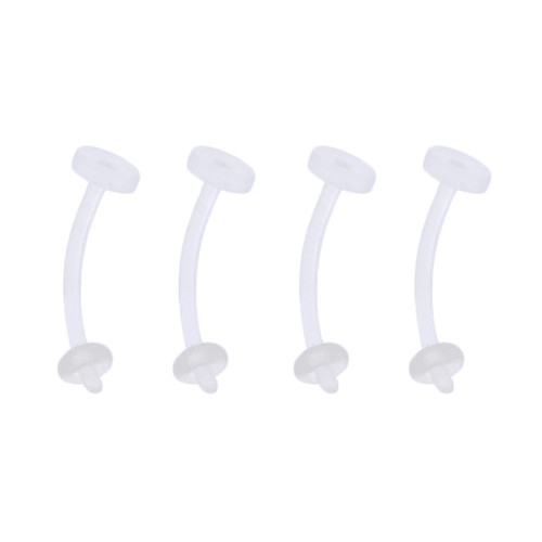 Lex & Lu 4 Pack of Soft Clear Bio-Flex Invisible Eyebrow Retainers Piercing 18 Gauge-Lex & Lu Lex & Lu 4 Pack of Soft Clear Bio-Flex Invisible Eyebrow Retainers Piercing 18 Gauge-Lex & Lu