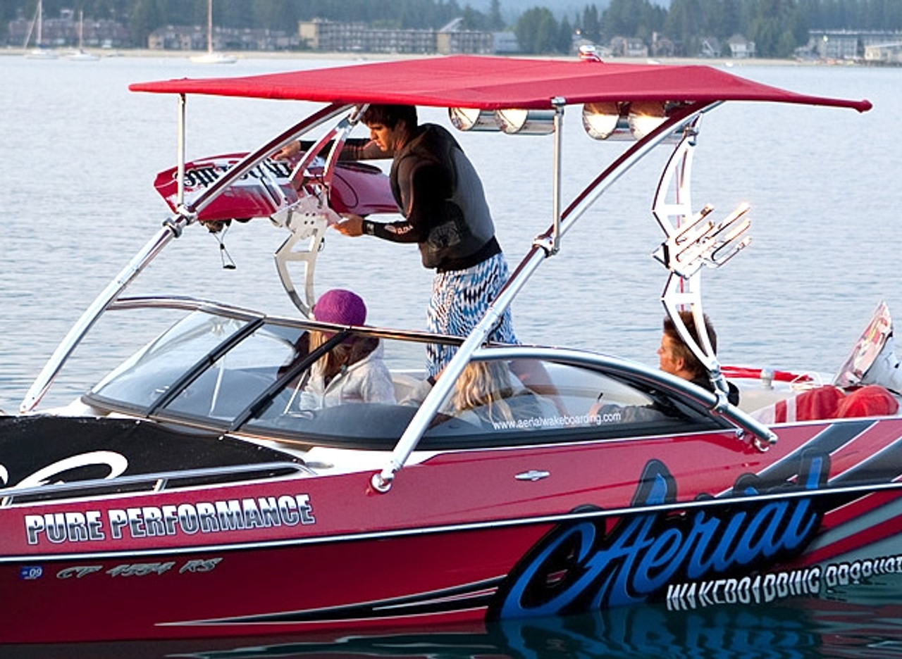 Wakeboard Tower Bimini by Aerial Add shade to your boat by installing