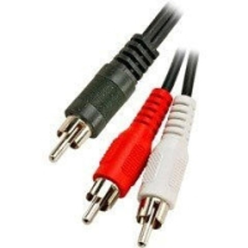 255-020 6" 2 RCA Plugs to RCA Plug Y Cable 255-020 6" 2 RCA Plugs to RCA Plug Y Cable