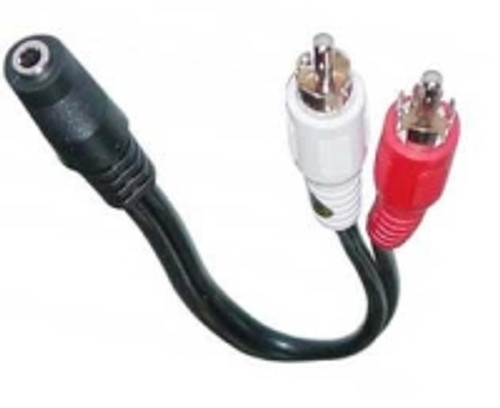255-036 6" 2 RCA Plugs to 3.5 Stereo Jack Y cable 255-036 6" 2 RCA Plugs to 3.5 Stereo Jack Y cable