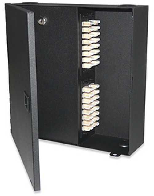 4 Panel Wall Mount Optical Fiber Enclosure with Locking Access Door 4 Panel Wall Mount Optical Fiber Enclosure with Locking Access Door