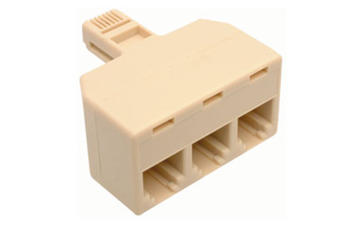 Three Way Modular Splitter 6P4C Adpater Three Way Modular Splitter 6P4C Adpater