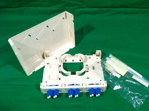 12 Port Mini Wall or Surface Mount Fiber Panel LC SM 12 Port Mini Wall or Surface Mount Fiber Panel LC SM