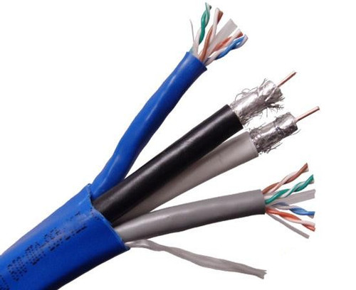 Structured Bundled Cable 2 Category 6 x 2 RG6 Quad 500' Spool Structured Bundled Cable 2 Category 6 x 2 RG6 Quad 500' Spool