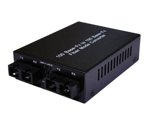 Fiber Media Mode Converter 100BASE-FX Single Mode to Multimode SC Connectors Fiber Media Mode Converter 100BASE-FX Single Mode to Multimode SC Connectors