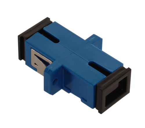 SC Fiber Optic Coupler Simplex UPC SM Ceramic Blue SC Fiber Optic Coupler Simplex UPC SM Ceramic Blue