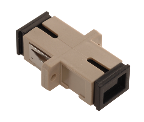 SC Fiber Optic Coupler Simplex PC MM Ceramic Beige SC Fiber Optic Coupler Simplex PC MM Ceramic Beige