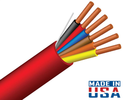18/6 Fire Alarm Cable FPLP Unshielded 1000' Red 18/6 Fire Alarm Cable FPLP Unshielded 1000' Red