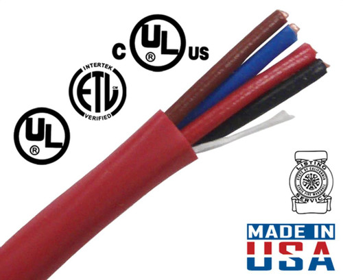 16/4 Fire Alarm Cable FPLP Unshielded 1000' Red 16/4 Fire Alarm Cable FPLP Unshielded 1000' Red