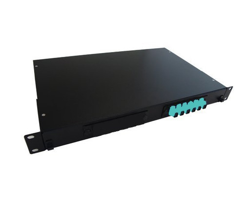6 Port Rack Mount Fiber Enclosure Pre-Loaded with SC MM 50G OM3 Connectors 6 Port Rack Mount Fiber Enclosure Pre-Loaded with SC MM 50G OM3 Connectors