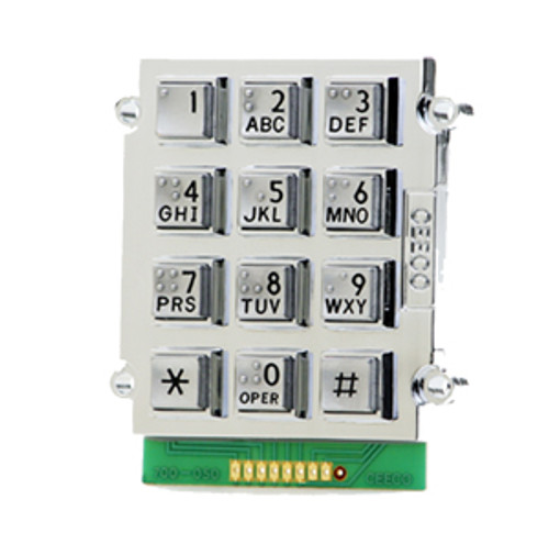 Alphanumeric Braille Satin Chrome Stud Mount Keypad 705-200 Alphanumeric Braille Satin Chrome Stud Mount Keypad 705-200