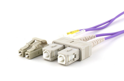 LC-SC Duplex Multi Mode 50/125 OM4 Fiber Optic Patch Cable 100 Gig LC-SC Duplex Multi Mode 50/125 OM4 Fiber Optic Patch Cable 100 Gig