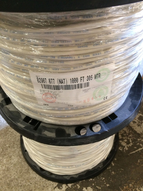 Belden 82907 Thinnet 10base2 RG58 93% Braid Plenum White 320-920BELDEN Belden 82907 Thinnet 10base2 RG58 93% Braid Plenum White 320-920BELDEN