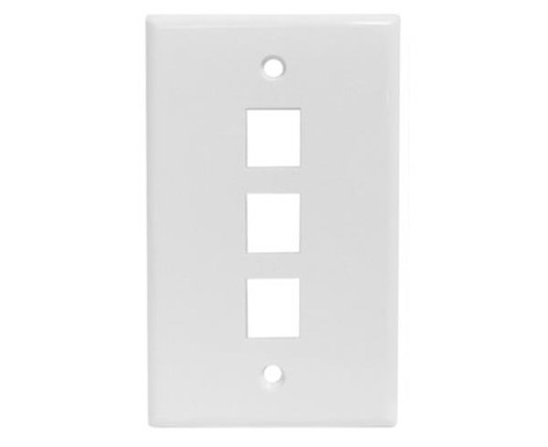 3 Port Keystone Plate (310-203) White 3 Port Keystone Plate (310-203) White
