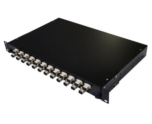 24 Port Rack Mount Fiber Enclosure Pre-Loaded with SC MM Connectors 24 Port Rack Mount Fiber Enclosure Pre-Loaded with SC MM Connectors