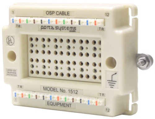 1512 12 Pair protector block 110 termination in / out 1512 12 Pair protector block 110 termination in / out
