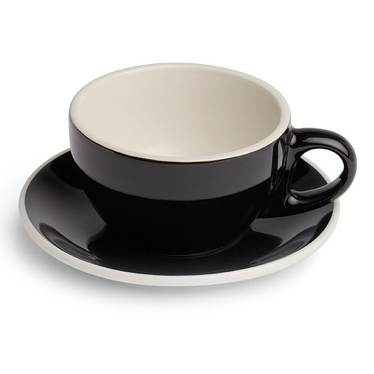 Renaissance Cup & Saucer, 10 oz, Black - Visions Espresso Service, Inc. Renaissance Cup & Saucer, 10 oz, Black - Visions Espresso Service, Inc.