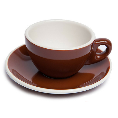 Renaissance Cup & Saucer, 10 oz, Brown - Visions Espresso Service, Inc. Renaissance Cup & Saucer, 10 oz, Brown - Visions Espresso Service, Inc.
