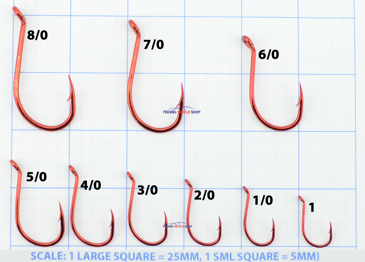 Mustad Big Red Hook Sizes