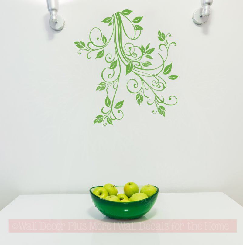 Floral1 Flower Leaf & Vine Wall Art Decals Stickers 15x16