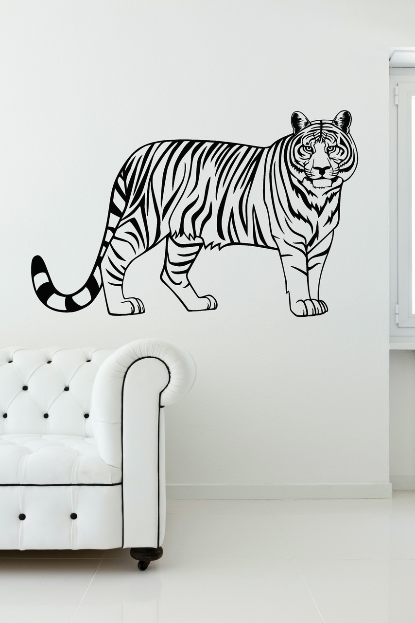 Tiger Jungle Animal Vinyl Wall Art Wall Decal Stickers for ...