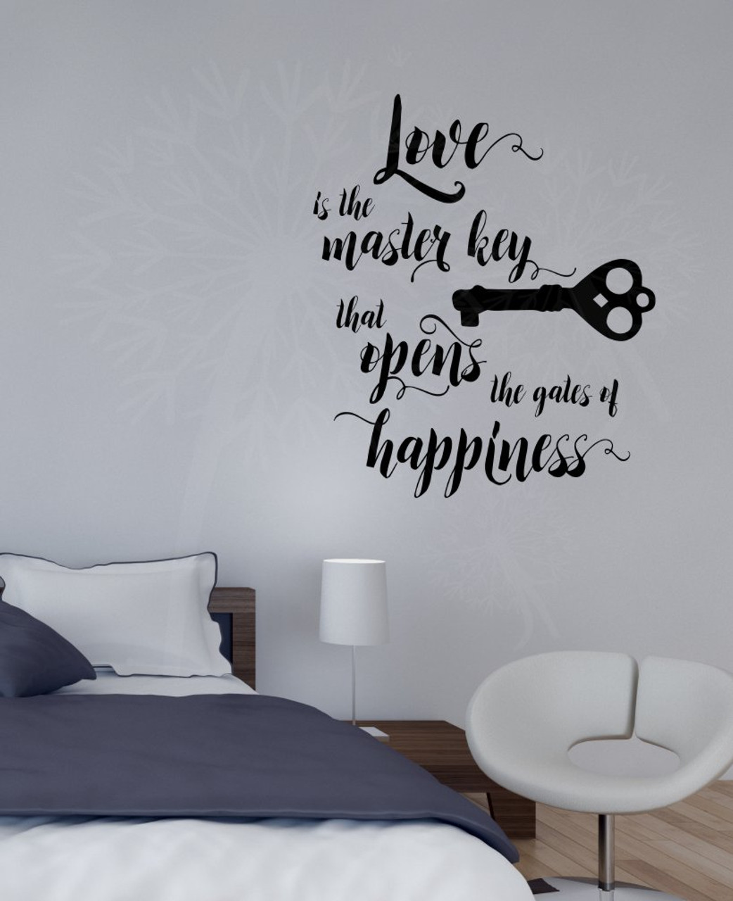 Love is the Key Vinyl Lettering Decals Wall Sticker Art Love is the Key Vinyl Lettering Decals Wall Sticker Art