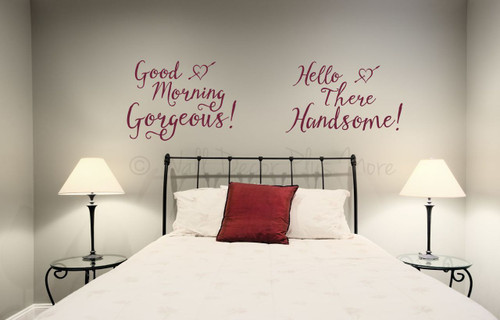 vinyl wall decals for the master bedroom romantic sayings good morning gorgeous hello - Bedroom Wall Decals vinyl wall decals for the master bedroom romantic sayings good morning gorgeous hello - Bedroom Wall Decals