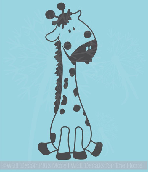 Baby Giraffe Vinyl Wall Art Sticker Decals for Nursery or Child's Room