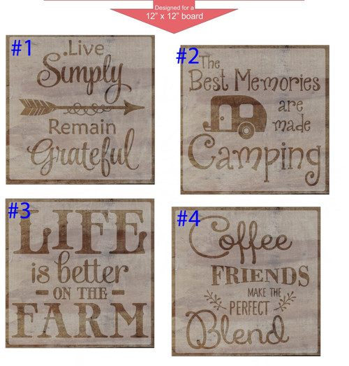 stencil sticker decals for 12x12 board painting parties 10 pc 32