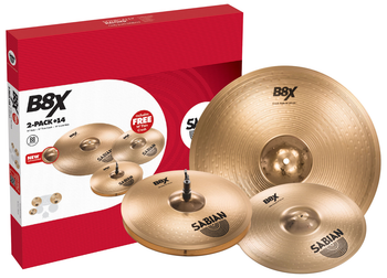 Sabian B8X 2 Pack Box Set with FREE 14" Crash B8X Cymbal 2-pack with 14" Hi-hats, 18" Crash/Ride, and Bonus 14" Thin Crash Sabian B8X 2 Pack Box Set with FREE 14" Crash B8X Cymbal 2-pack with 14" Hi-hats, 18" Crash/Ride, and Bonus 14" Thin Crash