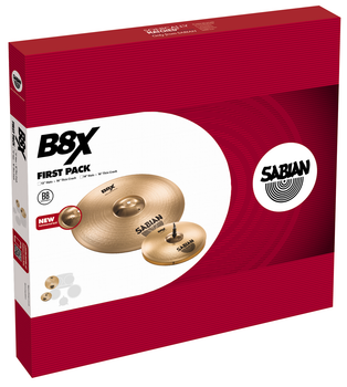 Sabian 45001X B8X First Pack with 13" Hi-Hats, 16" Thin Crash Cymbal Sabian 45001X B8X First Pack with 13" Hi-Hats, 16" Thin Crash Cymbal