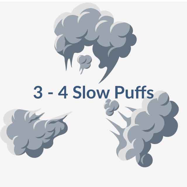 vaping beginner tip to take 3-4 slow puffs