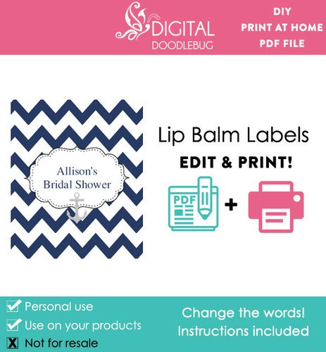 Anchor Printable Lip Balm Labels