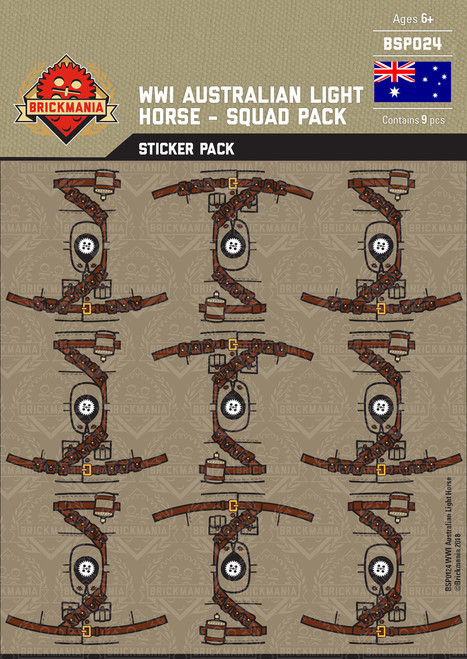 wwi australian light horse - squad pack - stickers