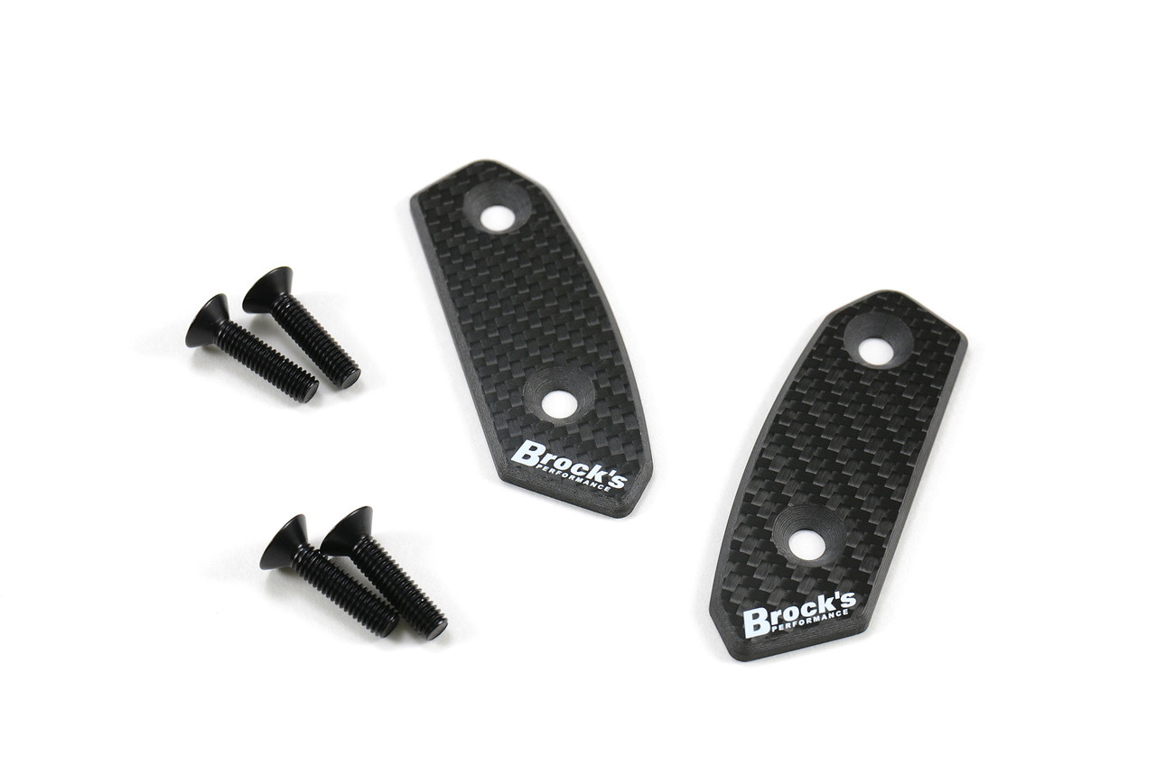 Brocks Carbon Fiber Mirror Block Off Plates Suzuki GSXR1000 (17-18)