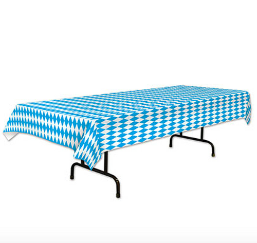 Oktoberfest Bavarian Tablecover 54" x 108" plastic (1/pkg)