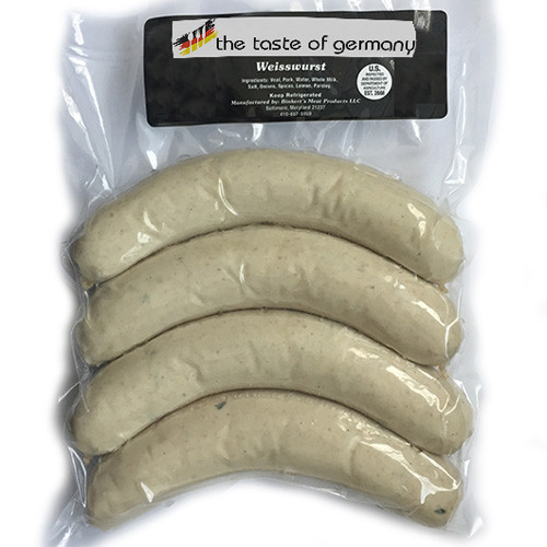 The Taste of Germany Weisswurst Pork and Veal Sausages with Parsley 1lbs.