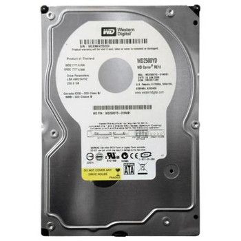 WD2500YD Western Digital 250GB 7200RPM SATA 3.0 Gbps 3.5 16MB Cache RE Hard Drive WD2500YD Western Digital 250GB 7200RPM SATA 3.0 Gbps 3.5 16MB Cache RE Hard Drive